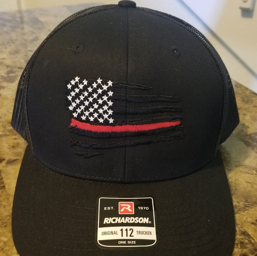 Black Helmet Brand- Thin Red Line hat